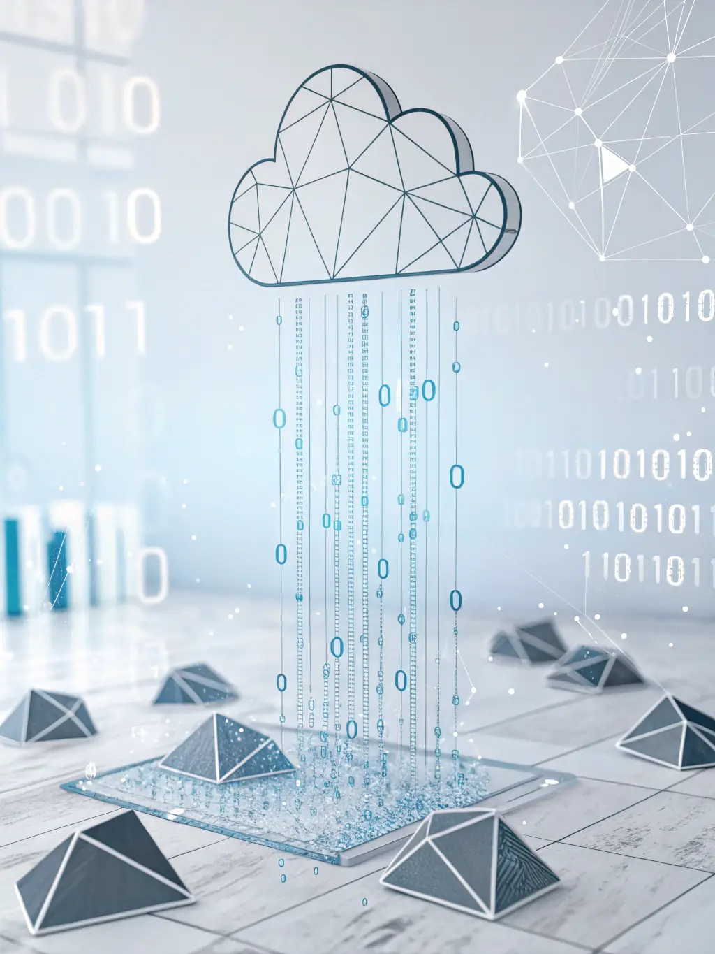 A visual representation of data flowing into a structured database, illustrating the data-driven insights provided by Copilote by gow. The image should convey organization and efficiency.